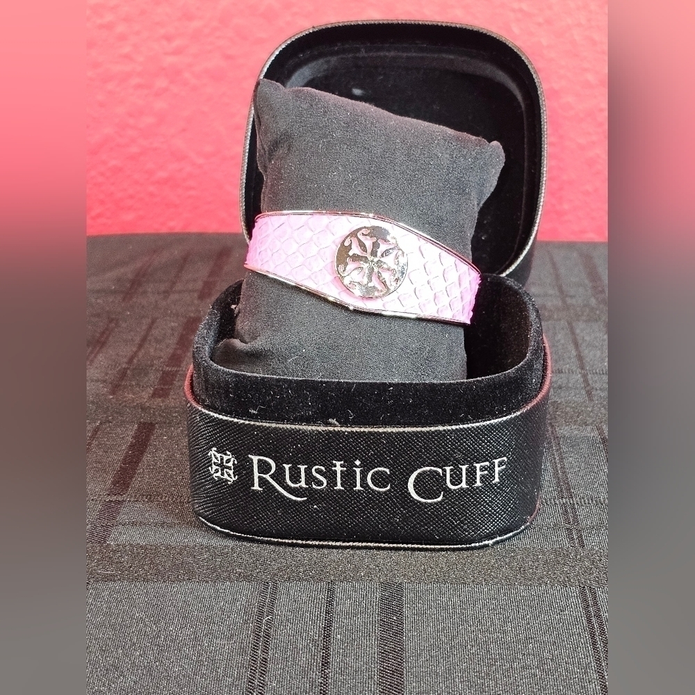 Rustic Cuff Pink Python Monique Bracelet - Picture 3 of 5